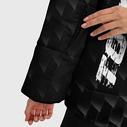 Куртка зимняя женская Toyota карбоновый фон, цвет: 3D-черный — фото 2