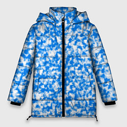 Куртка зимняя женская Абстрактные облака - текстура, цвет: 3D-черный