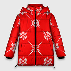 Куртка зимняя женская Праздничный узор, цвет: 3D-черный
