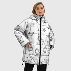 Куртка зимняя женская Новогодний настрой, цвет: 3D-черный — фото 2