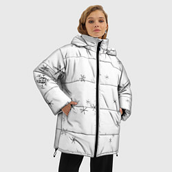 Куртка зимняя женская Идёт снег, цвет: 3D-красный — фото 2