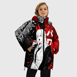 Куртка зимняя женская Пауэр и драконы, цвет: 3D-черный — фото 2