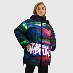 Куртка зимняя женская NFS unbound nissan drift, цвет: 3D-черный — фото 2