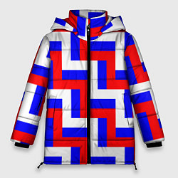 Куртка зимняя женская Плетение триколор, цвет: 3D-светло-серый