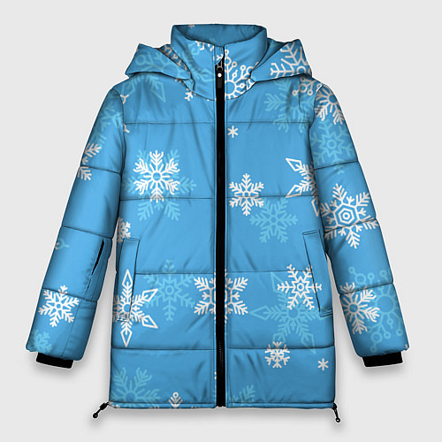 Женская зимняя куртка Голубой снегопад / 3D-Черный – фото 1