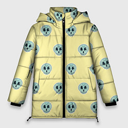Куртка зимняя женская Милые зубастые черепочки, цвет: 3D-черный