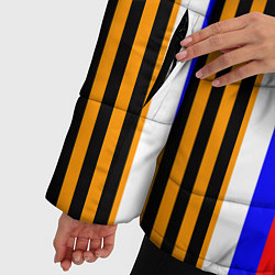 Куртка зимняя женская Полосы триколор георгиевская лента, цвет: 3D-светло-серый — фото 2