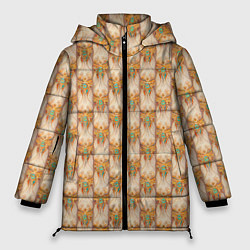 Куртка зимняя женская Античный орнамент, цвет: 3D-светло-серый