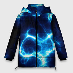 Куртка зимняя женская Молния грозовая - электрические разряды, цвет: 3D-светло-серый