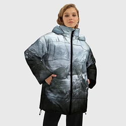 Куртка зимняя женская Природа Скайрима, цвет: 3D-светло-серый — фото 2