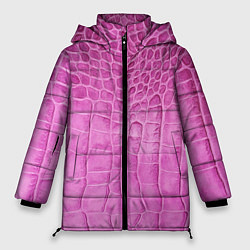 Куртка зимняя женская Кожа - текстура - pink, цвет: 3D-светло-серый