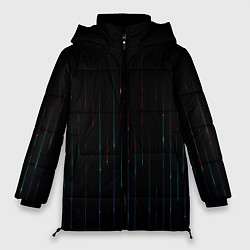 Куртка зимняя женская Неоновый дождь, цвет: 3D-черный