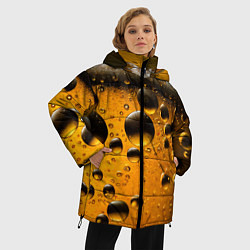 Куртка зимняя женская Пиво пенное светлое, цвет: 3D-черный — фото 2