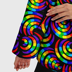 Куртка зимняя женская Радостная окружность, цвет: 3D-черный — фото 2