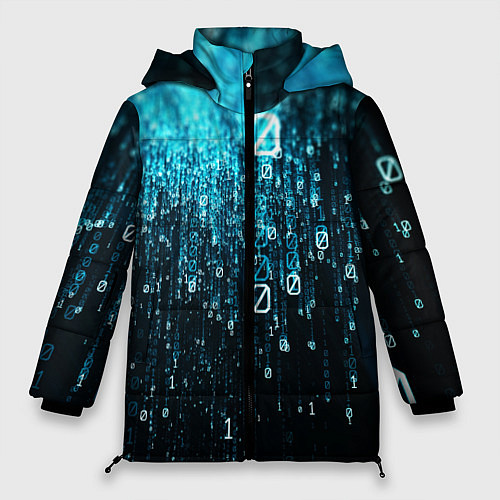 Женская зимняя куртка Двоичный код / 3D-Светло-серый – фото 1