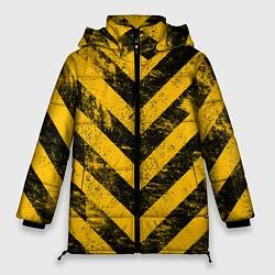 Куртка зимняя женская WARNING - желто-черные полосы, цвет: 3D-светло-серый