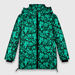 Куртка зимняя женская Colorful floral pattern, цвет: 3D-светло-серый
