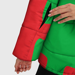 Куртка зимняя женская Пазлы разноцветные, цвет: 3D-черный — фото 2