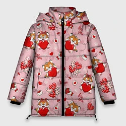 Куртка зимняя женская Влюбленные тигрята, цвет: 3D-светло-серый