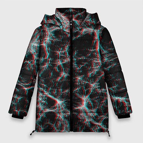 Женская зимняя куртка Сеть нейронов / 3D-Светло-серый – фото 1