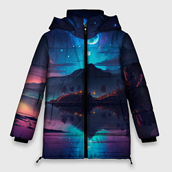 Женская зимняя куртка Ночное небо, пейзаж