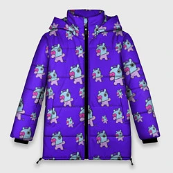 Куртка зимняя женская BT21 Mang pattern BTS, цвет: 3D-черный