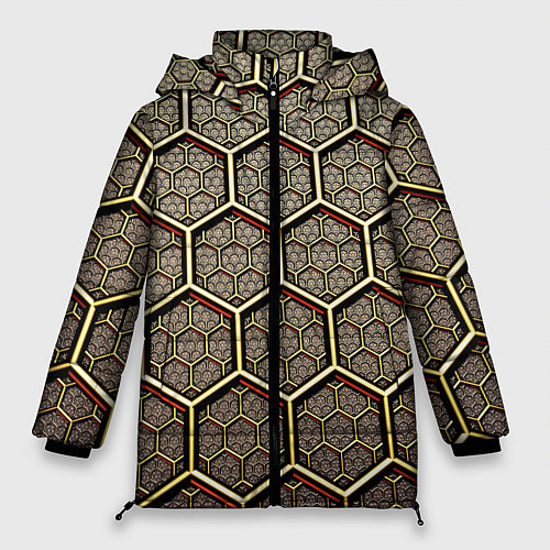 Женская зимняя куртка Броня из колец / 3D-Светло-серый – фото 1