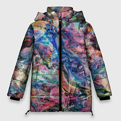 Куртка зимняя женская Слияние красок, цвет: 3D-светло-серый