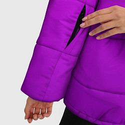 Куртка зимняя женская Ярко-фиолетовый градиент, цвет: 3D-черный — фото 2