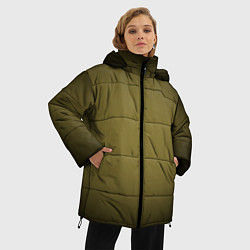Куртка зимняя женская Градиент хаки, цвет: 3D-черный — фото 2