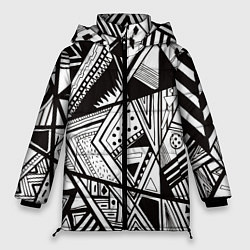 Куртка зимняя женская Геометрический орнамент, цвет: 3D-черный