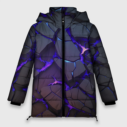 Женская зимняя куртка Светящаяся неоновая лава / 3D-Светло-серый – фото 1