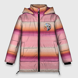 Куртка зимняя женская Энид Синклер с Уэнсдей Аддамс - текстура свитера, цвет: 3D-светло-серый