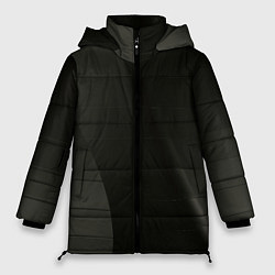 Куртка зимняя женская Чёрные геометрические металлические листы, цвет: 3D-красный