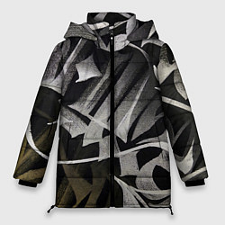 Куртка зимняя женская Каллиграфический момент, цвет: 3D-светло-серый