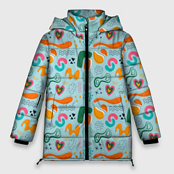 Куртка зимняя женская Geometric pattern, цвет: 3D-светло-серый