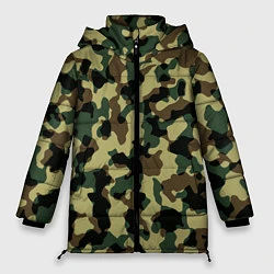 Куртка зимняя женская Военный камуфляж, цвет: 3D-черный