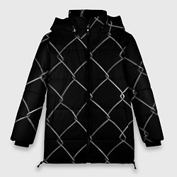 Куртка зимняя женская Плетеный забор, цвет: 3D-черный