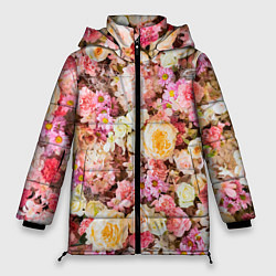 Куртка зимняя женская Тысяча цветов, цвет: 3D-светло-серый
