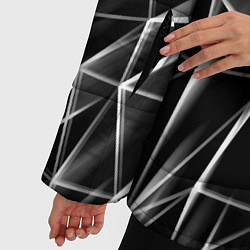 Куртка зимняя женская Черно белые нервы, цвет: 3D-светло-серый — фото 2