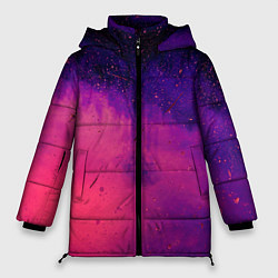 Куртка зимняя женская Фиолетовый космос, цвет: 3D-черный