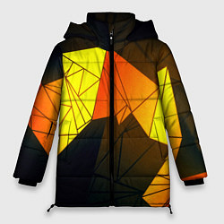 Куртка зимняя женская Абстрактная геометрия фигур, цвет: 3D-черный