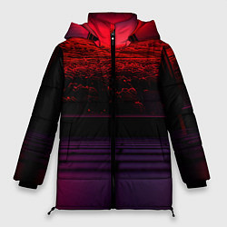 Женская зимняя куртка Пурпурный закат-арт