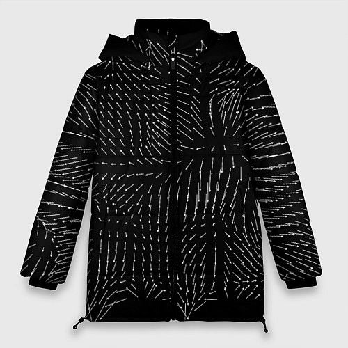 Женская зимняя куртка Паттерн из стрелок / 3D-Светло-серый – фото 1
