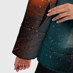 Куртка зимняя женская Расплывчатые силуэты и краски, цвет: 3D-черный — фото 2