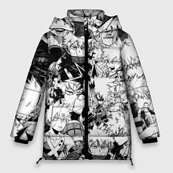 Куртка зимняя женская Кацуки Бакуго - Моя геройская академия, цвет: 3D-светло-серый