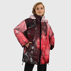 Куртка зимняя женская Тени и красный туман, цвет: 3D-красный — фото 2