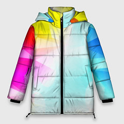 Куртка зимняя женская Gradient colors geometry, цвет: 3D-светло-серый