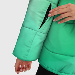 Куртка зимняя женская Градиент зеленый, цвет: 3D-черный — фото 2