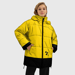 Куртка зимняя женская Атомный цветок, цвет: 3D-красный — фото 2
